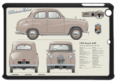 Austin A30 4 door saloon 1952 version Small Tablet Covers